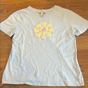 Blue and Yellow Floral Short Sleeve Tee Forever 21